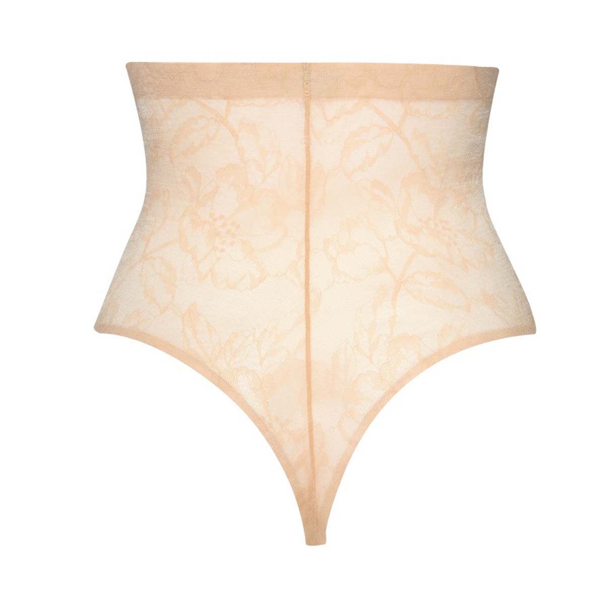 Bye Bra Lacy High Waist Shaping g-streng, beige - LACHWT - Beige - Beige