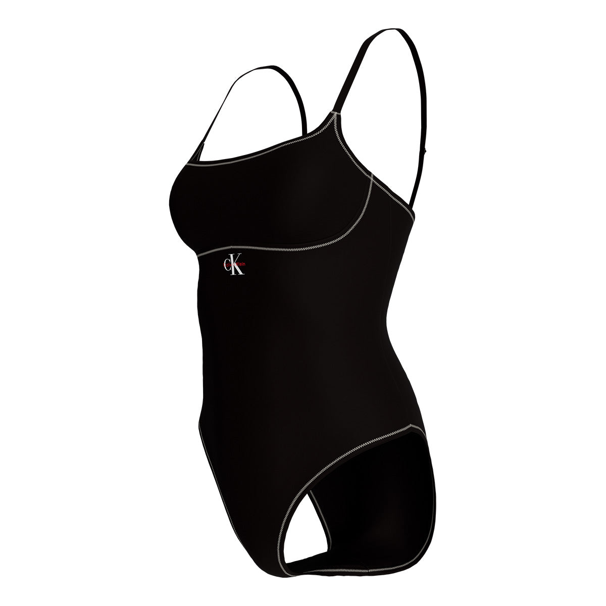 Calvin Klein Graphic Monogram badedragt uden bøjle, sort - LV00Q61217 - UB1 - Black