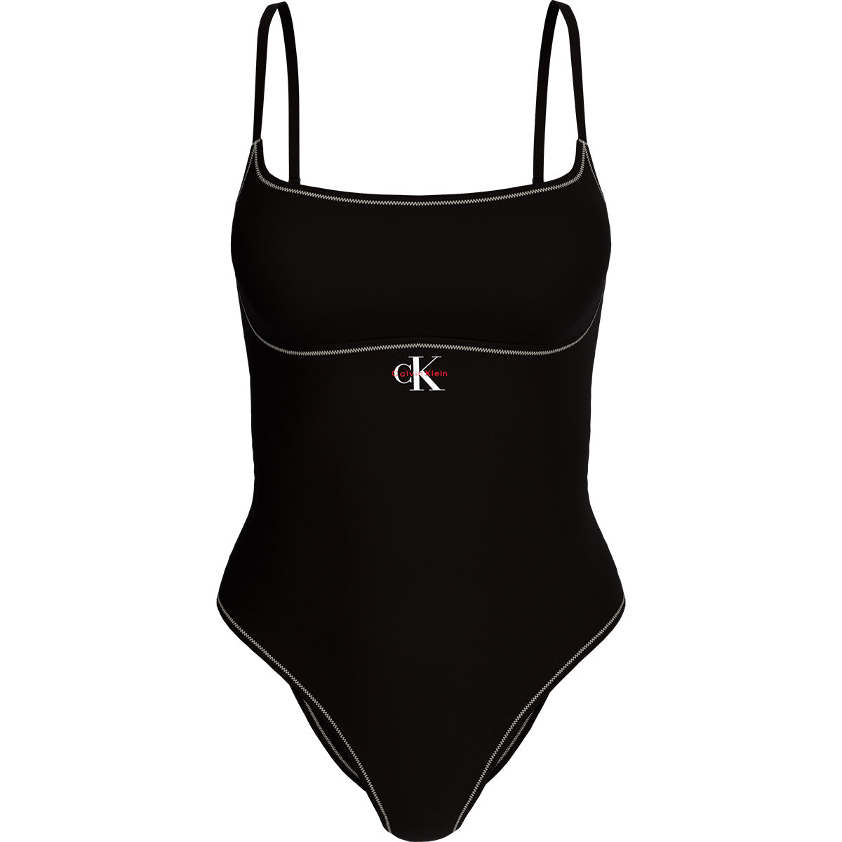 Calvin Klein Graphic Monogram badedragt uden bøjle, sort - LV00Q61217 - UB1 - Black