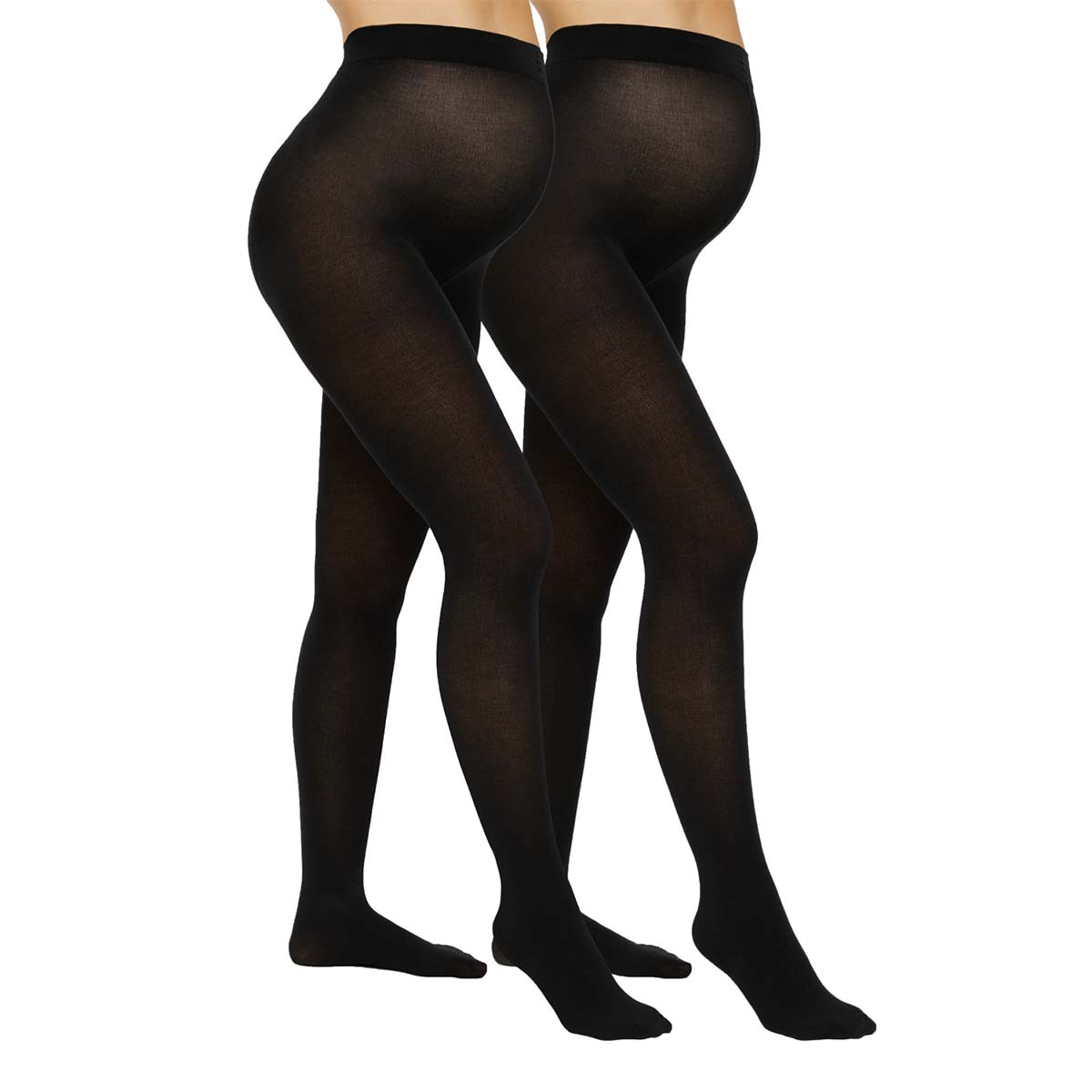 Mamalicious MLjennie 200 Denier 2-pak graviditetsstrømpebukser, sort - 20019369 - Black/black - Black/black