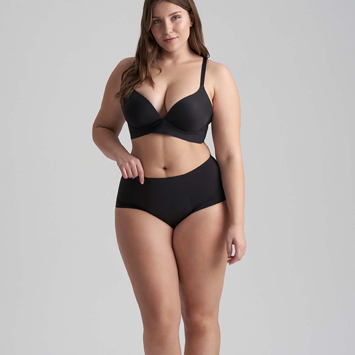 Bye Bra Laminated High Flow menstruationstrusse, sort - PRLHB - Black - Black