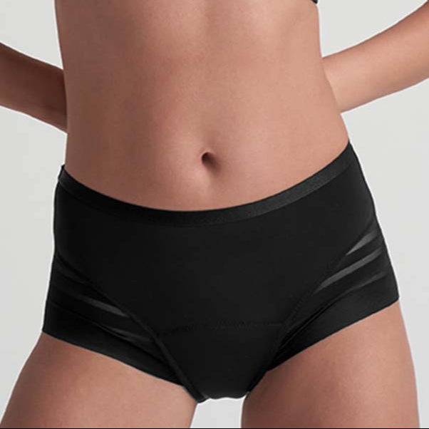 Bye Bra Lace Medium Flow menstruationstrusse, sort - PHPSLC - Black - Black