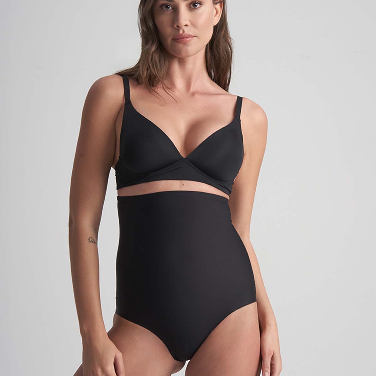 Bye Bra Sculpting High Waist maxi trusse, sort - SCPHWB - Black - Black