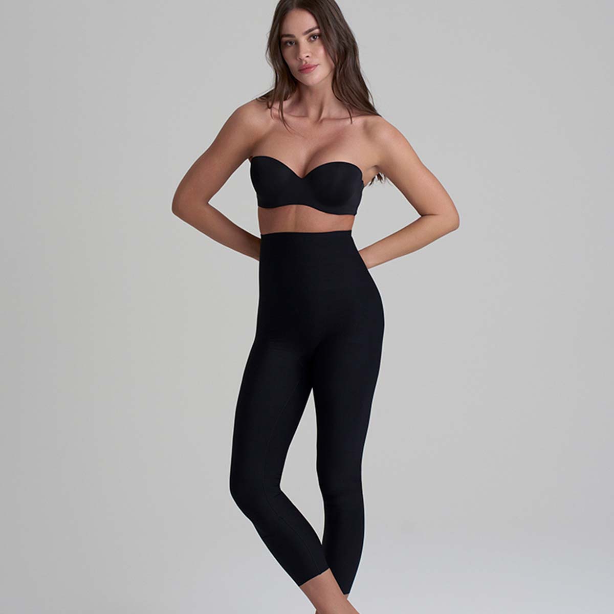 Bye Bra Sculpting High Waist Capri leggings, sort - SCPCAP - Black - Black
