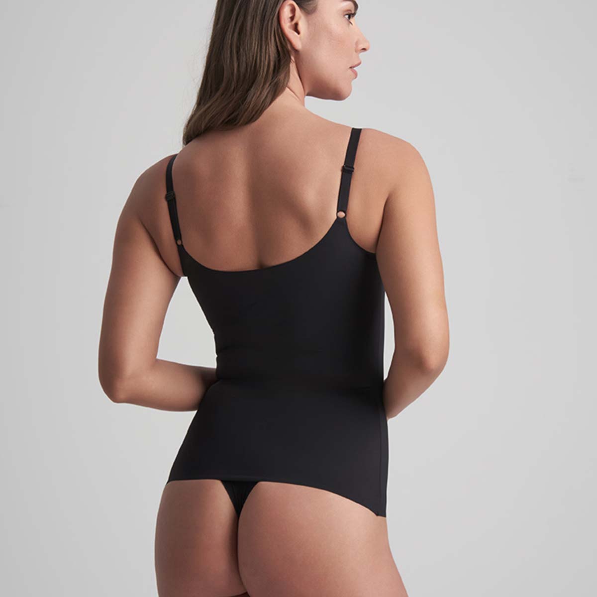 Bye Bra Sculpting Singlet top, sort - SCPSNG - Black - Black