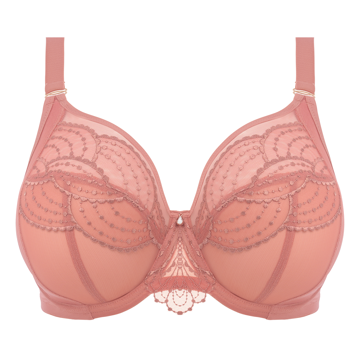 Elomi Priya plunge BH, koralrød - EL4550 - ROD - Rosegold