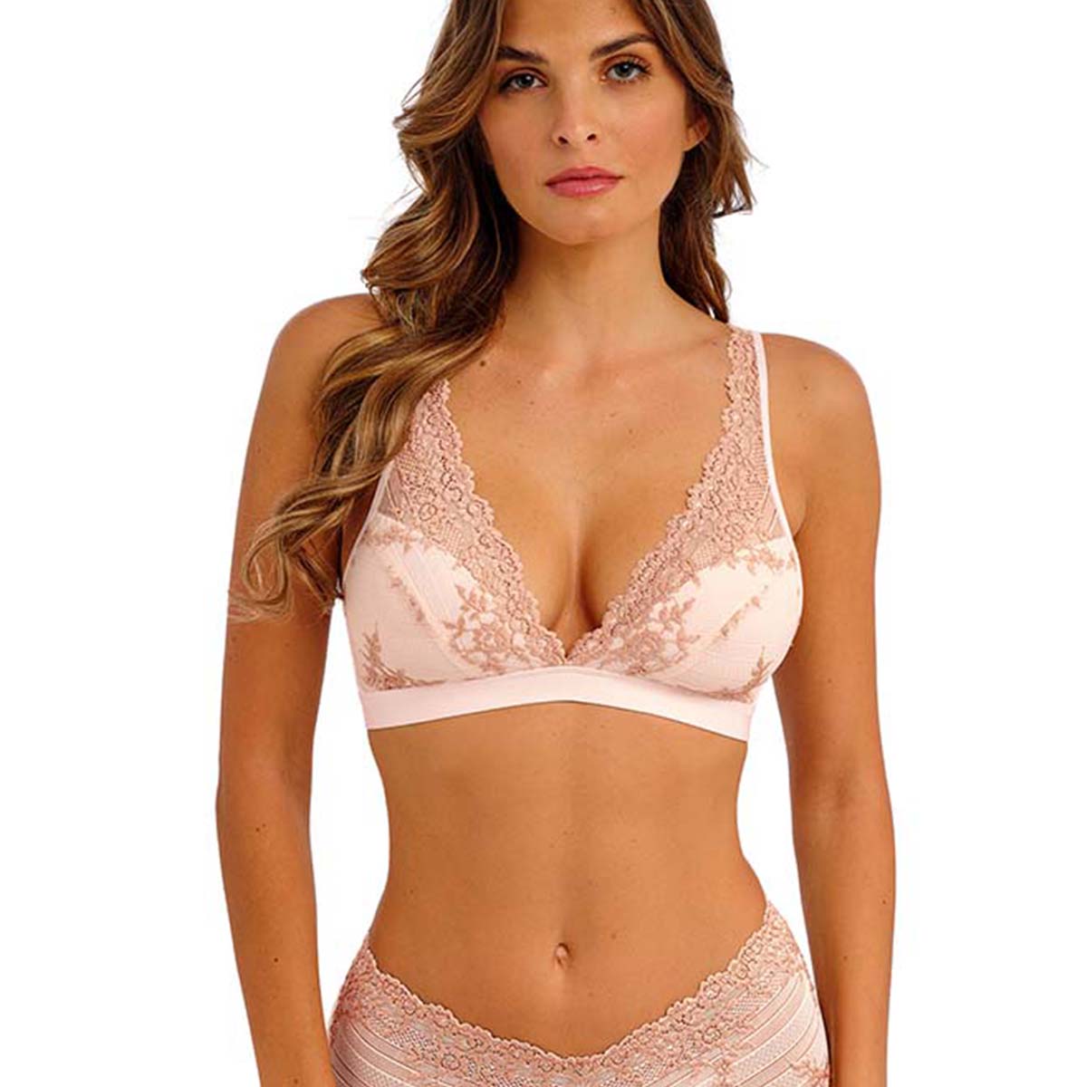 Wacoal Embrace Lace BH uden bøjle, lyserød - WA852191 - 688 - Angel Wing/Rose Dust