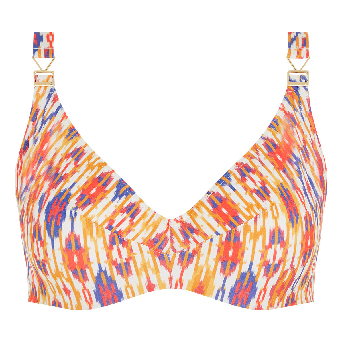 Chantelle Devotion bikini top med bøjle, multi - C12SM0 - 0TP - Red Ikat