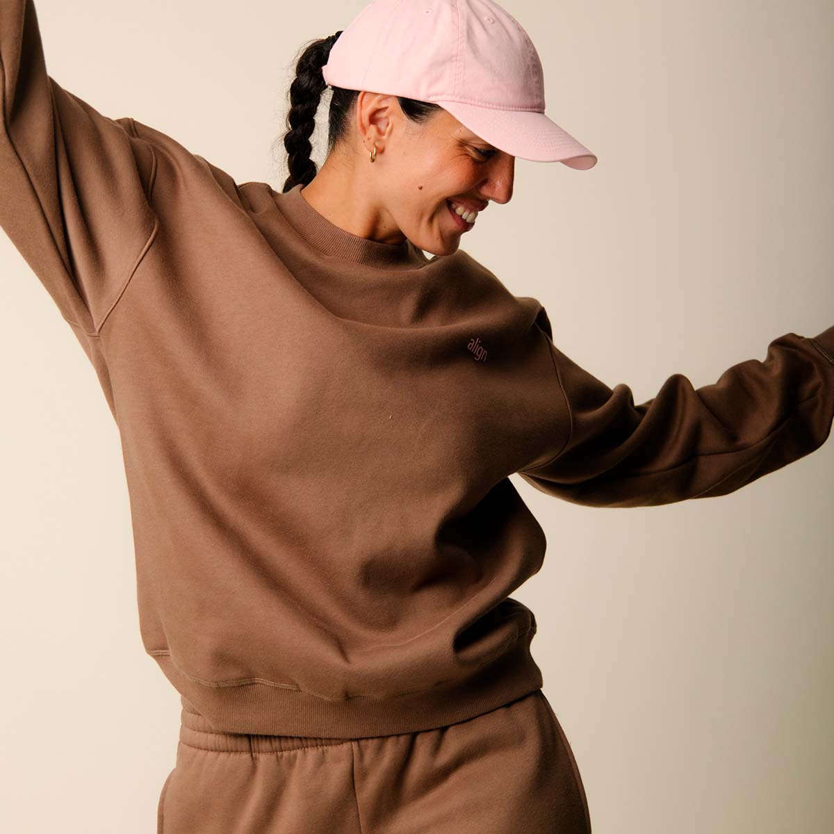Copenhagen Cartel x Align by Blume sweatshirt, brun - 163228 - HAZEL - Hazel