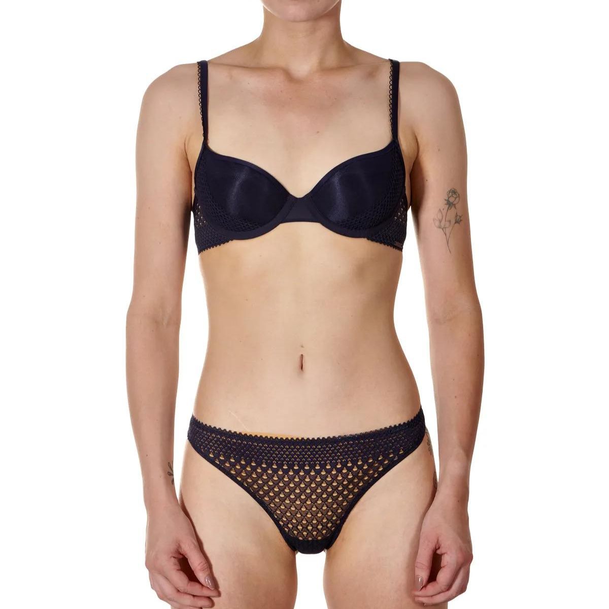 Calvin klein Lightly Lined Demi BH, blå - f5893e - 7TP - Midnight Dragon
