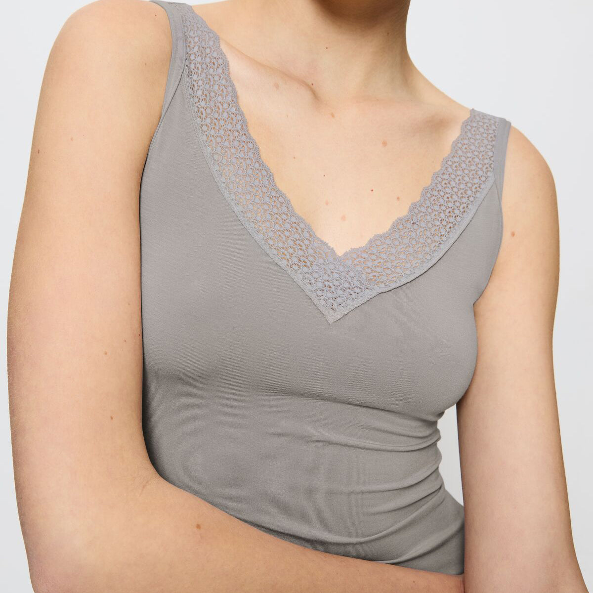 Triumph Feel Of Modal top, grå - 10221637 - 7816 - Silent Grey