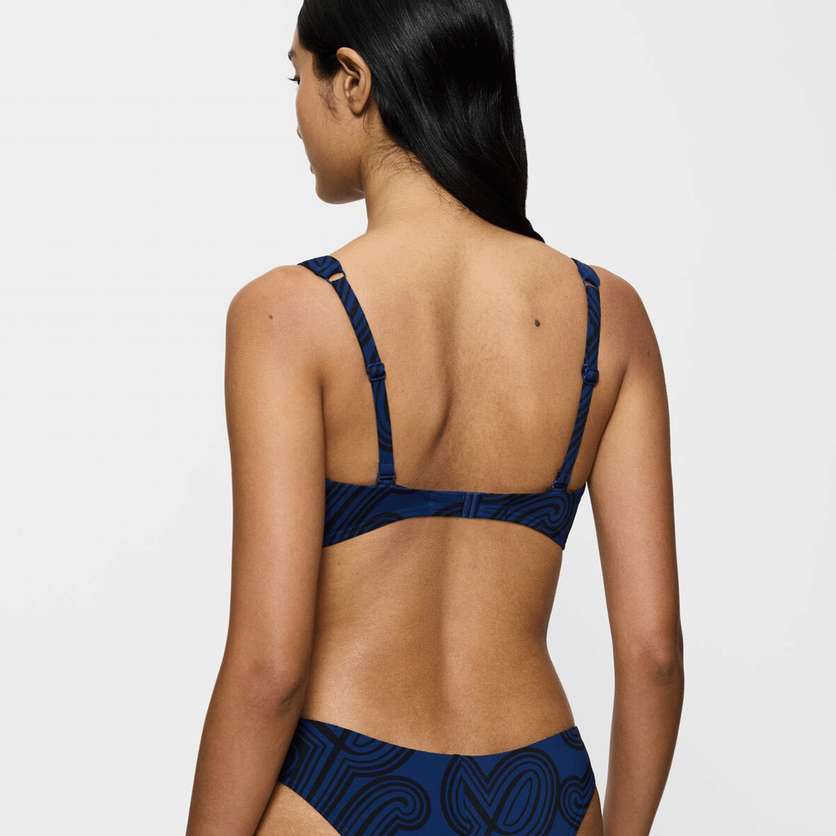 Triumph Flex Smart Summer P Plunge bikini top uden bøjle, multi - 10222175 - M008 - Blue