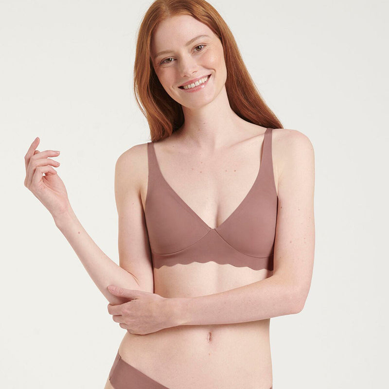 Sloggi Zero Microfibre 2.0 Soft BH uden bøjle, rosa - 10214720 - 1141 - Cacao