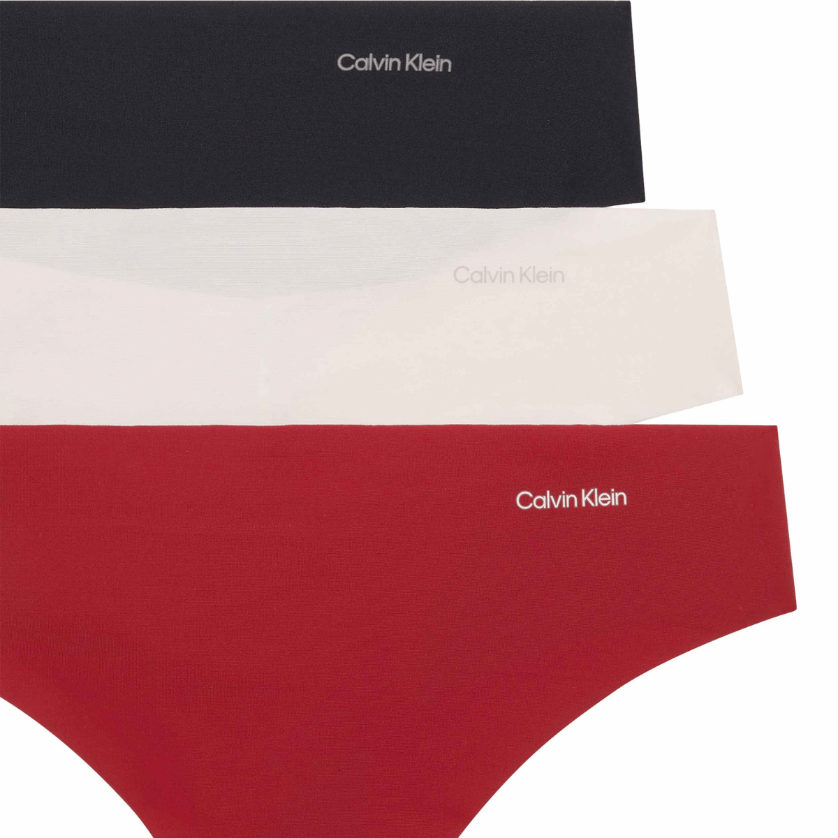 Calvin Klein Invisibles 3-Pack g-streng, multi - 000QD3558E - 31O - Red Stamp/Nymph Thigh/Black