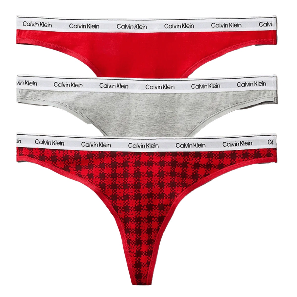 Calvin Klein Icon Logo 3-Pack g-streng, multi - 000QD5209E - 31W - Bloctched Plaid+Adreanaline Rush/Black