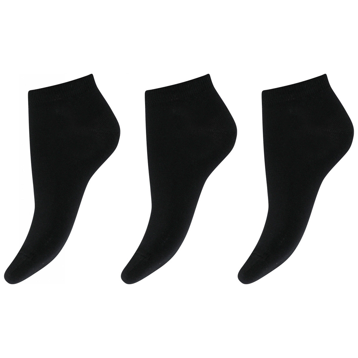 Decoy Sneaker 3-pak ankelstrømper, sort - 9-20226-65 - 1100 - Black