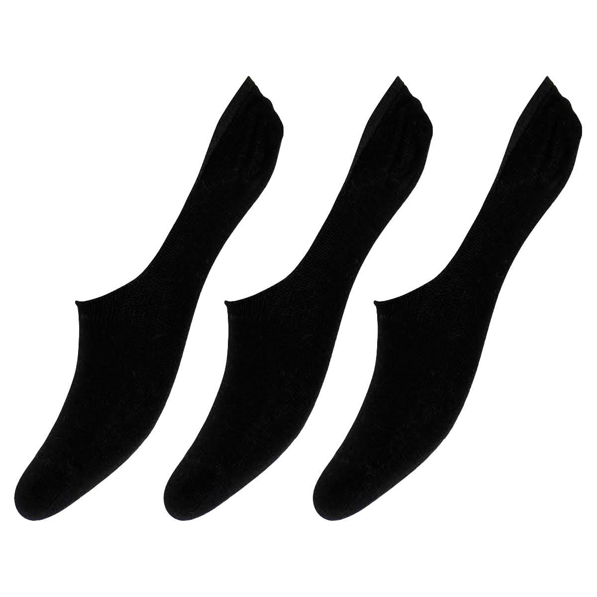 Decoy 3-pak bambus-footies, sort - 9-21281-65 - 1100 - Black