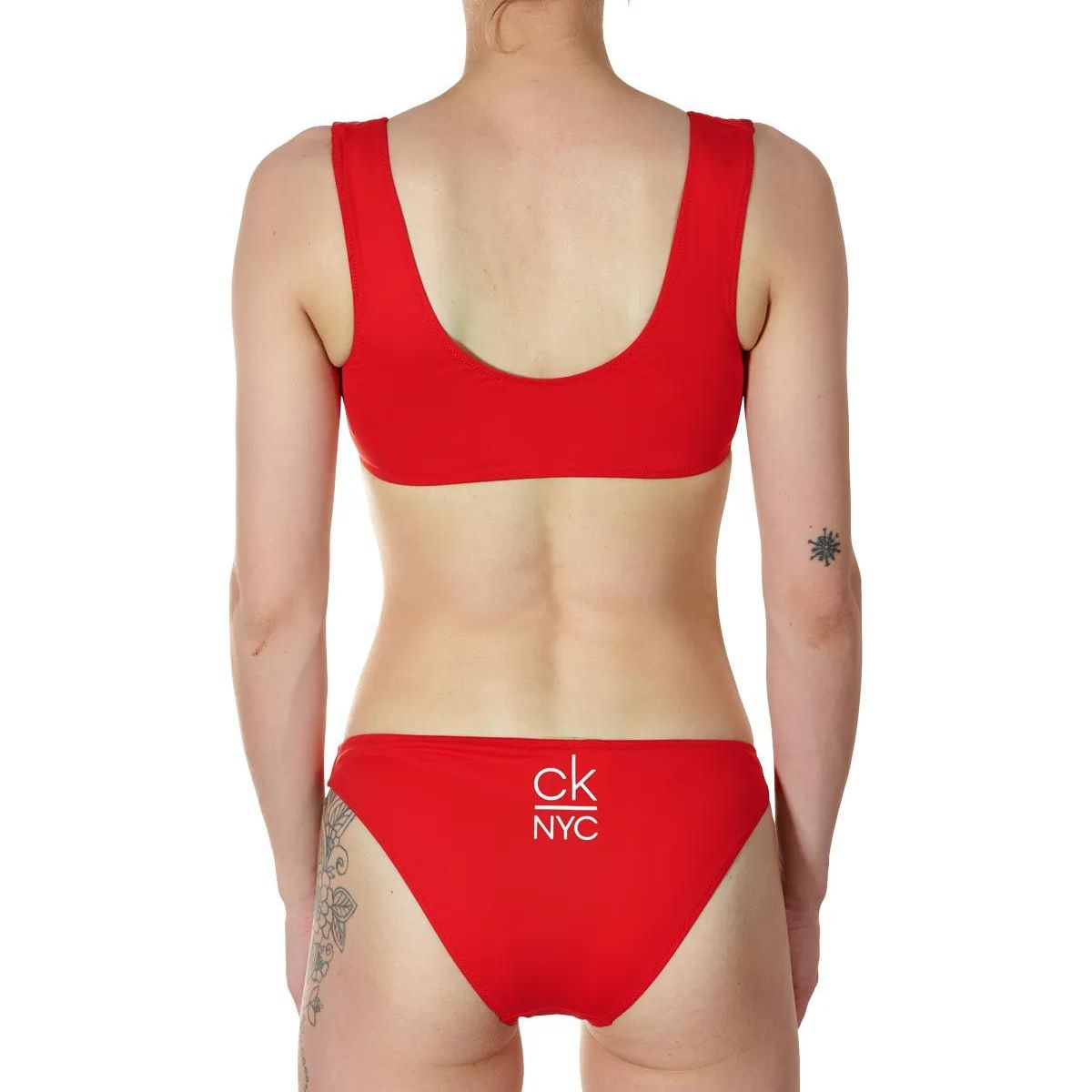 Calvin Klein Bikini Bralette bikini top, rød - 00923 - XBG - High Risk Red