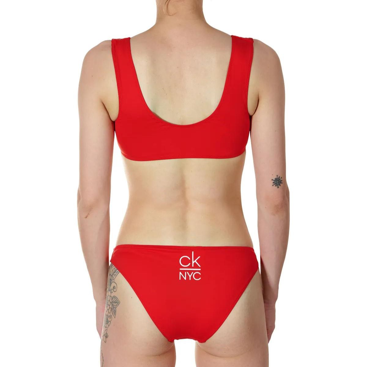 Calvin Klein tai bikinitrusse, rød - 00938 - XBG - High Risk Red