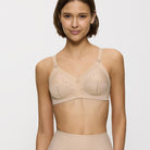 Triumph Doreen + Cotton 01 N BH uden bøjle, beige - 10004928 - 0026 - Skin