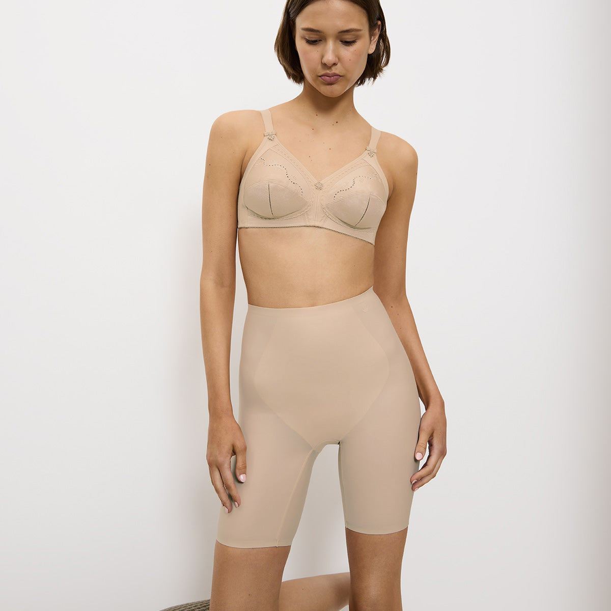 Triumph Doreen + Cotton 01 N BH uden bøjle, beige - 10004928 - 0026 - Skin