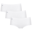 Sloggi Basic+ 3-Pack midi trusse, hvid - 10007657 - 0003 - White