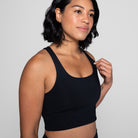 Girlfriend Collective Paloma sports BH, sort - 1002 - BLACK - Black