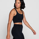 Girlfriend Collective Paloma sports BH, sort - 1002 - BLACK - Black