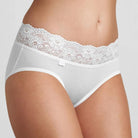 Sloggi Romance midi trusse, hvid - 10031896 - 0003 - White