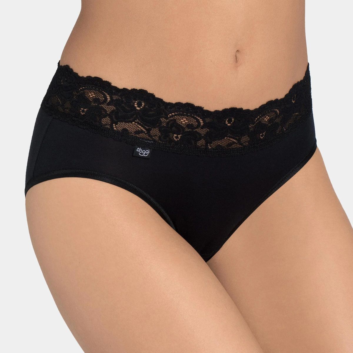 Sloggi Romance midi trusse, sort - 10031896 - 0004 - Black