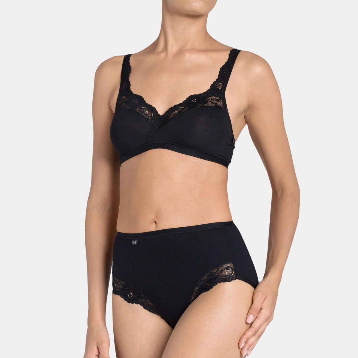 Sloggi Romance maxi trusse, sort - 10031897 - 0004 - Black