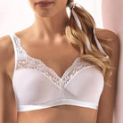Sloggi Romance Soft BH uden bøjle, hvid - 10031898 - 0003 - White