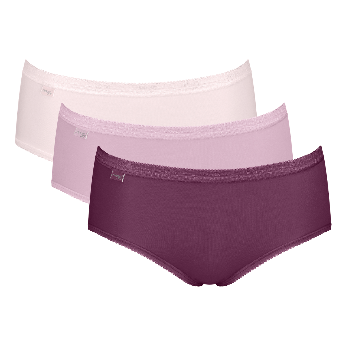 Sloggi Basic+ 3-Pack midi trusse, multi - 10107163 - V013 - Multiple Colours