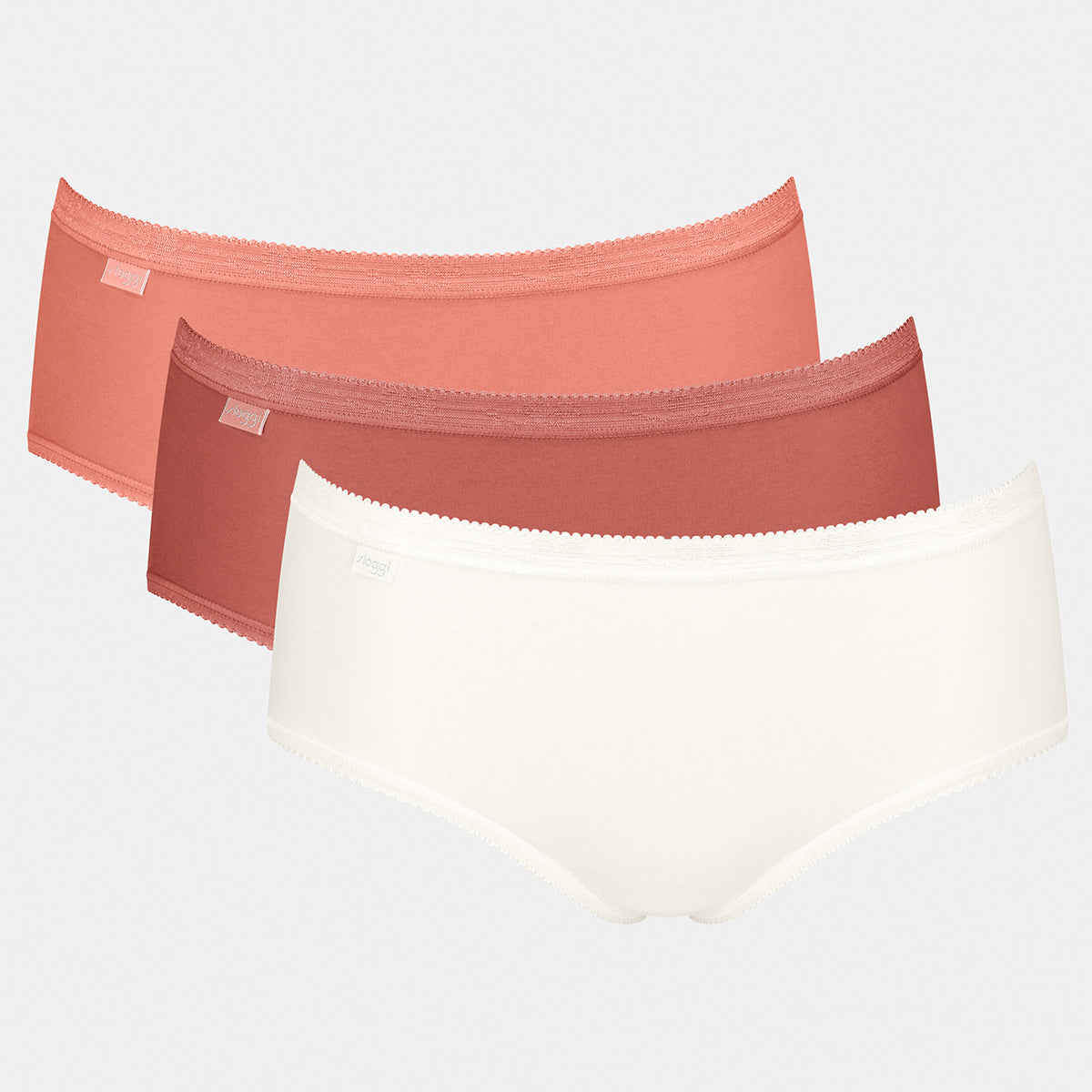 Sloggi Basic+ 3-Pack midi trusse, multi - 10107163 - V021 - Multiple Colours