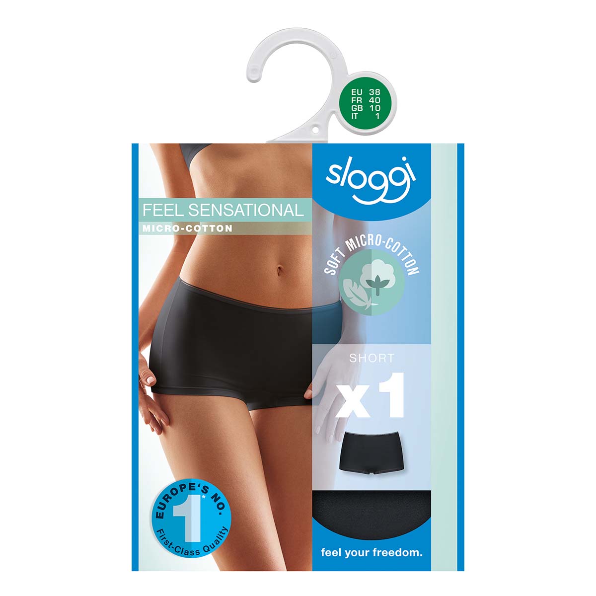Sloggi Feel Sensational hipster trusse, sort - 10153066 - 0004 - Black