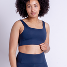 Girlfriend Collective Tommy Square sports BH, blå - 1016 - Midnight - Midnight
