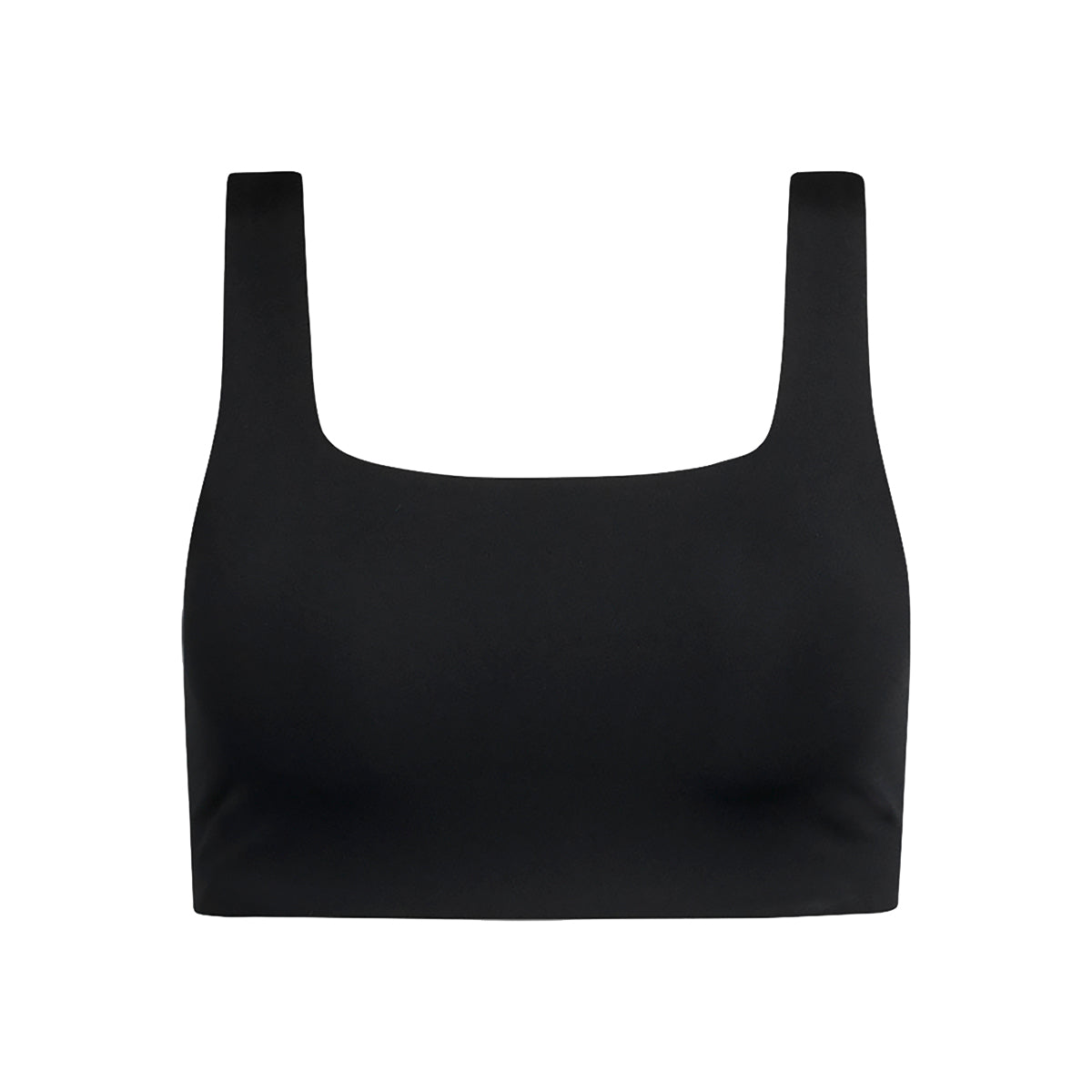 Girlfriend Collective Tommy Square Neck sports BH, sort - 1016 - BLACK - Black