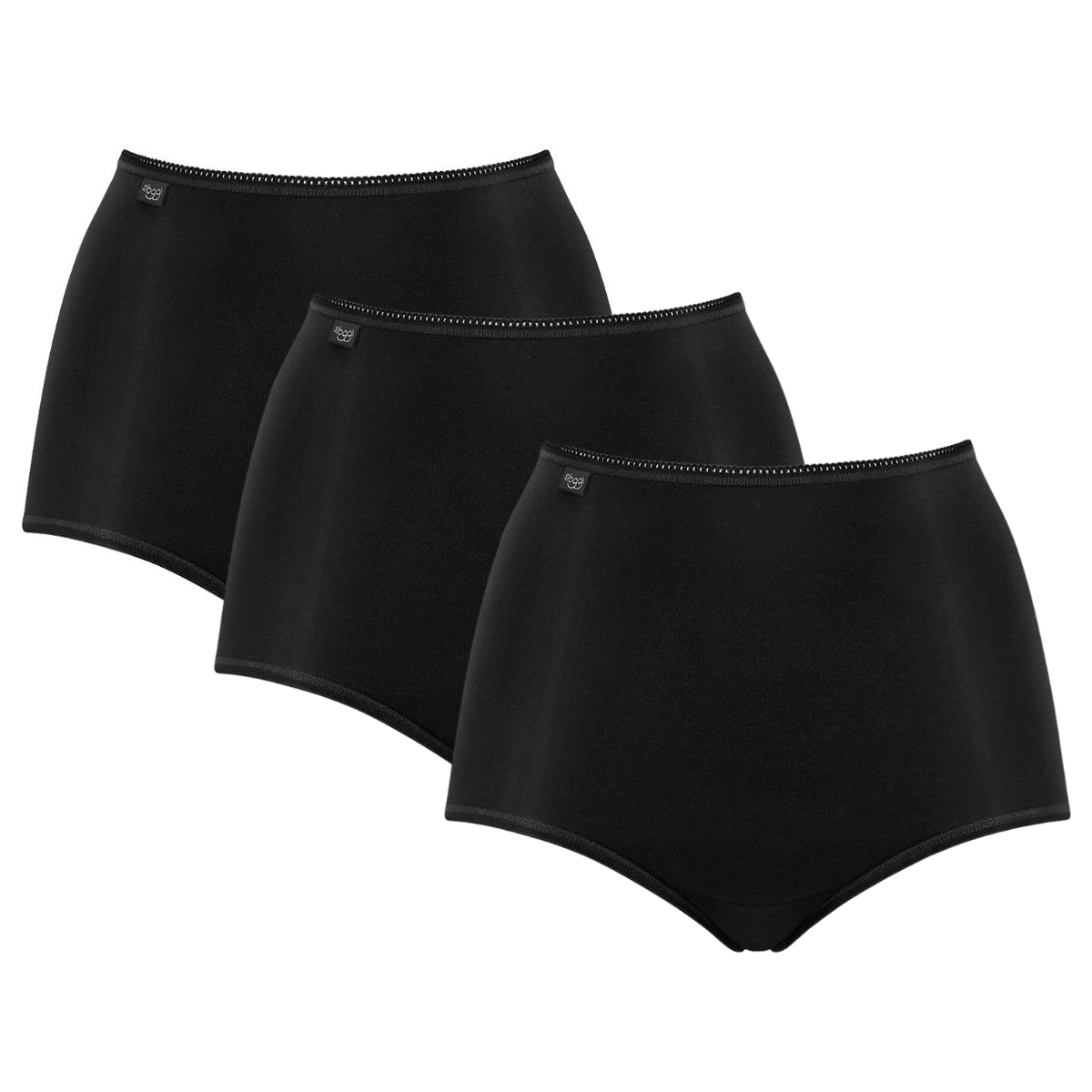 Sloggi 24/7 3-pak maxi trusse, sort - 10167216 - 0004 - Black