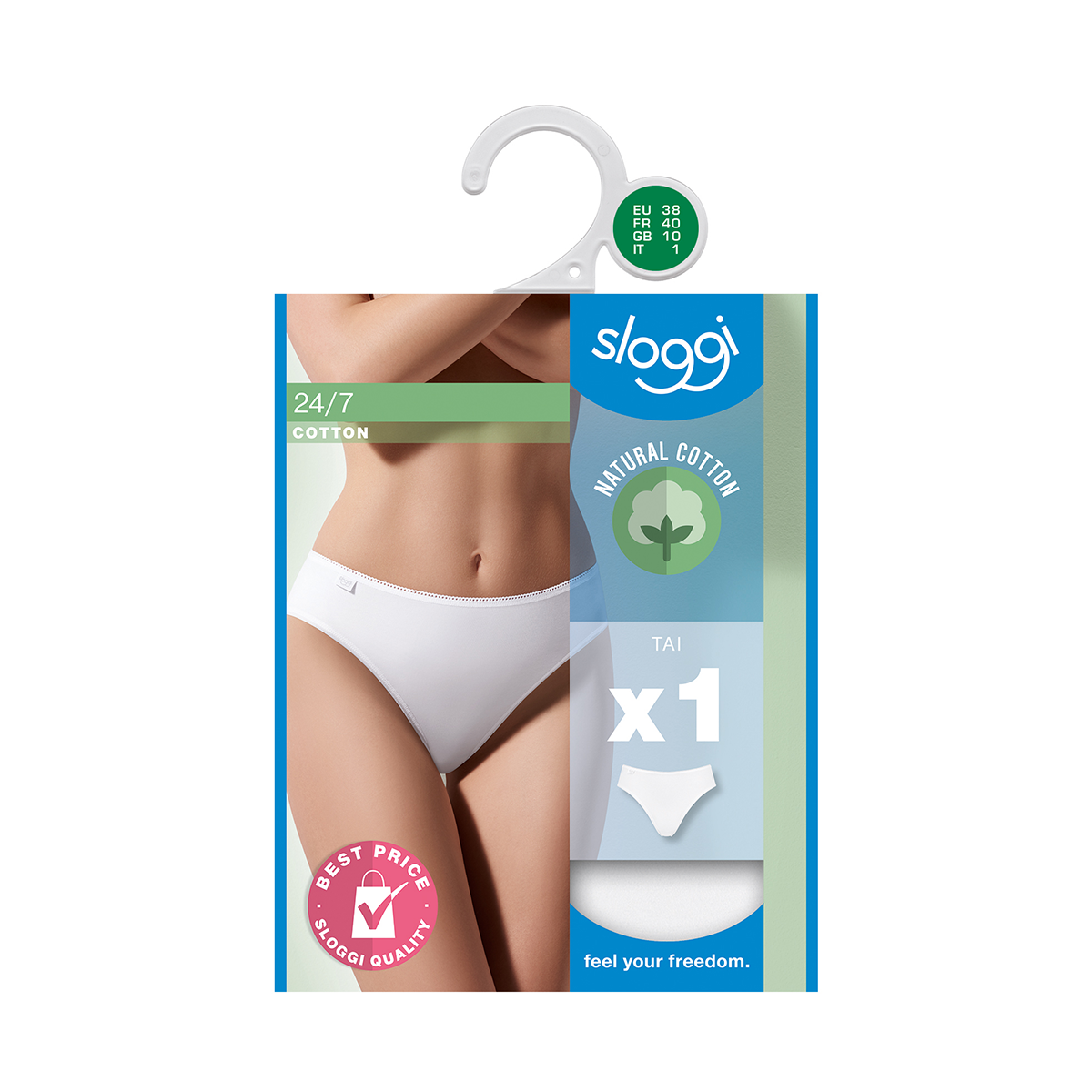 Sloggi 24/7 Cotton H, hvid - 10167218 - 0003 - White