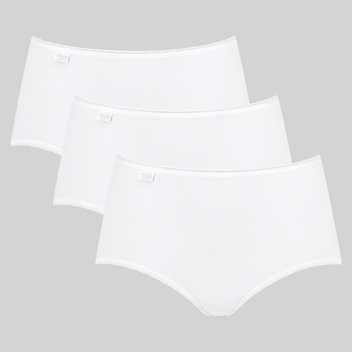 Sloggi 24/7 Cotton H 3-Pack midi trusse, hvid - 10167221 - 0003 - White