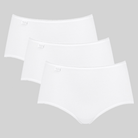 Sloggi 24/7 Cotton H 3-Pack midi trusse, hvid - 10167221 - 0003 - White