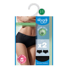 Sloggi 24/7 Cotton 2-Pack midi trusse, sort - 10168155 - 0004 - Black