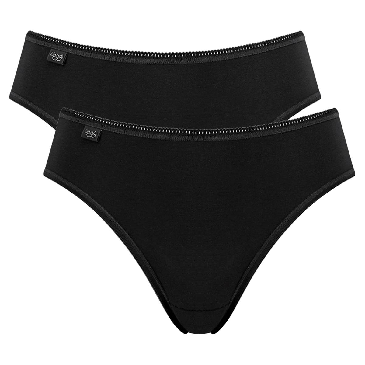 Sloggi 24/7 Cotton 2-Pack tai trusse, sort - 10168156 - 0004 - Black