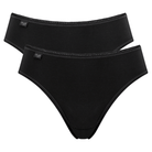 Sloggi 24/7 Cotton 2-Pack tai trusse, sort - 10168156 - 0004 - Black