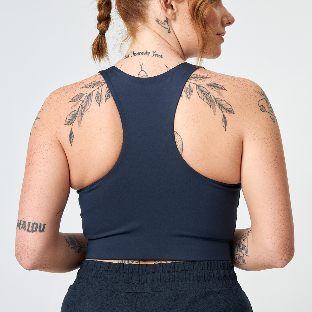 Girlfriend Collective Dylan sports BH, blå - 1017 - Midnight - Midnight