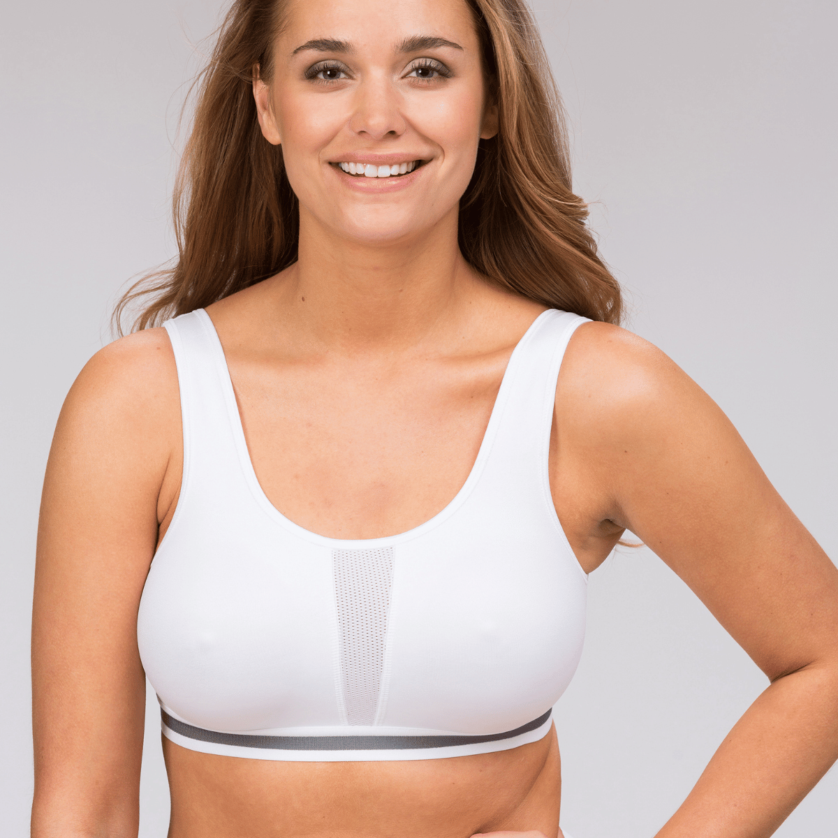 Trofé Carolina sports BH, hvid - 10195 - 1000 - White