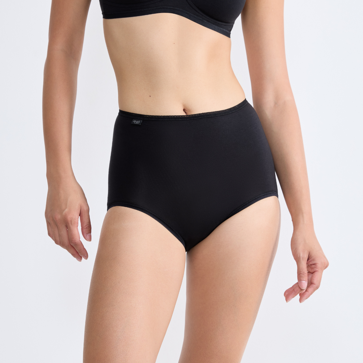 Sloggi 24/7 Cotton 3-pak maxi trusse, sort - 10167220 - 0004 - Black
