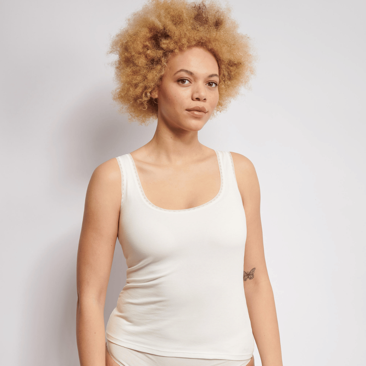 Sloggi Go 2-pak top, hvid - 10209426 - 00GZ - Silk White