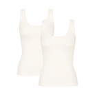 Sloggi Go 2-pak top, hvid - 10209426 - 00GZ - Silk White