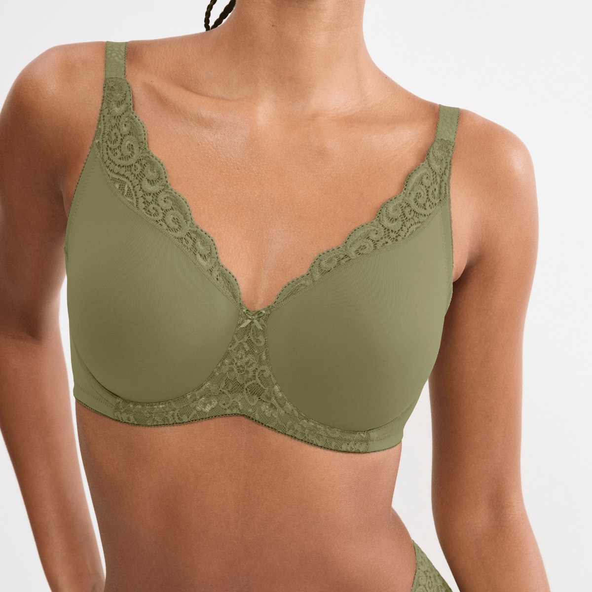 Triumph Amourette W01 BH med bøjle, grøn - 10210670 - 7855 - Olive Gold